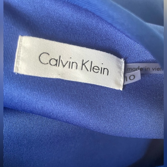 Calvin Klein Electric Blue Dress -Sz 10- Event, Evening, Church - Picture 4 of 4
